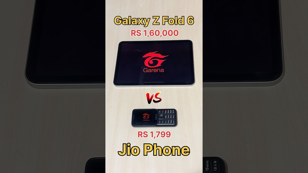 Galaxy Z Fold 6 vs Jio Phone💀 vs 1,60,000 vs 1,799 - FREEFIRE SPEED TEST #freefire #shorts