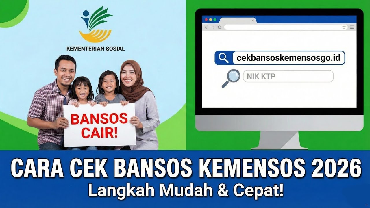 Cara Mudah Cek Bansos Kemensos 2026 via HP 📱