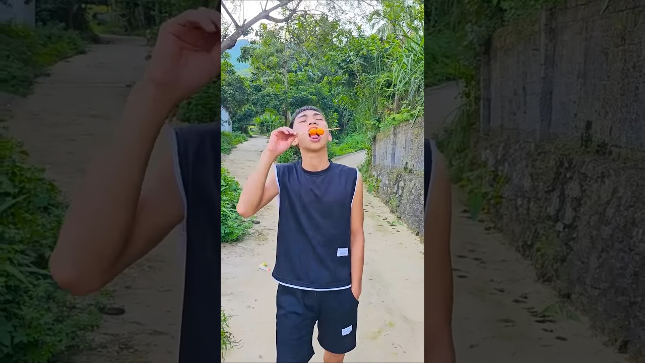 Grandpa's Funny Candy Skewer Moment 🍭