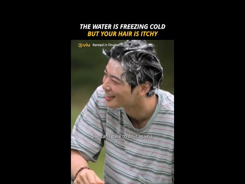 #ChaEunWoo’s scalp is itching, but there’s no way out—he has to face the ice-cold ground water! ❄️🚿