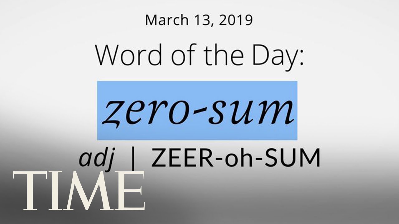 Word of the Day: Zero-Sum ⚖️
