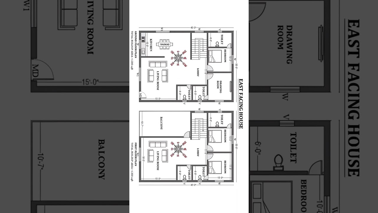 30x40 Duplex House Design 🏡