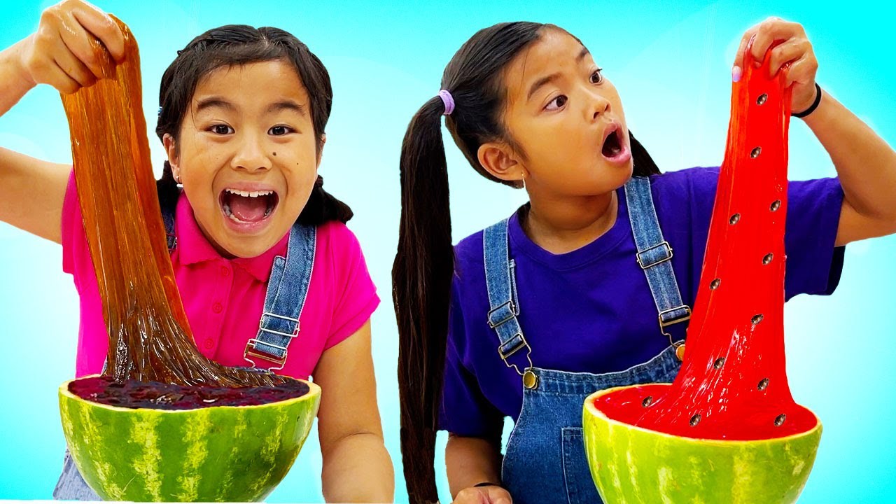 Fun Kids' DIY: Making Watermelon Chocolate Slime with Jannie & Emma 🍉