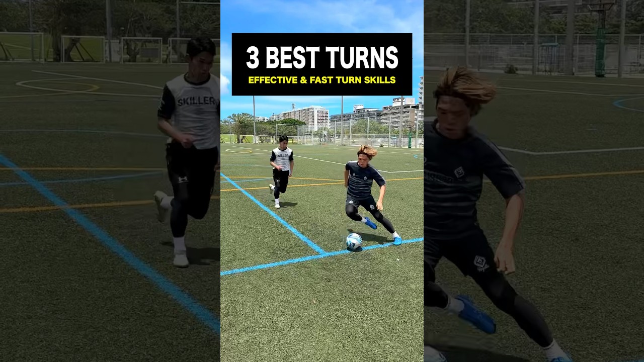 LEARN 3 EFFECTIVE TURNS!πβ½οΈ#shorts #football #soccer #footballskills #soccerskills