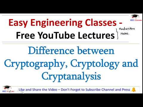 Difference between Cryptography, Cryptology and Cryptanalysis | Information Security Lectures Hindi