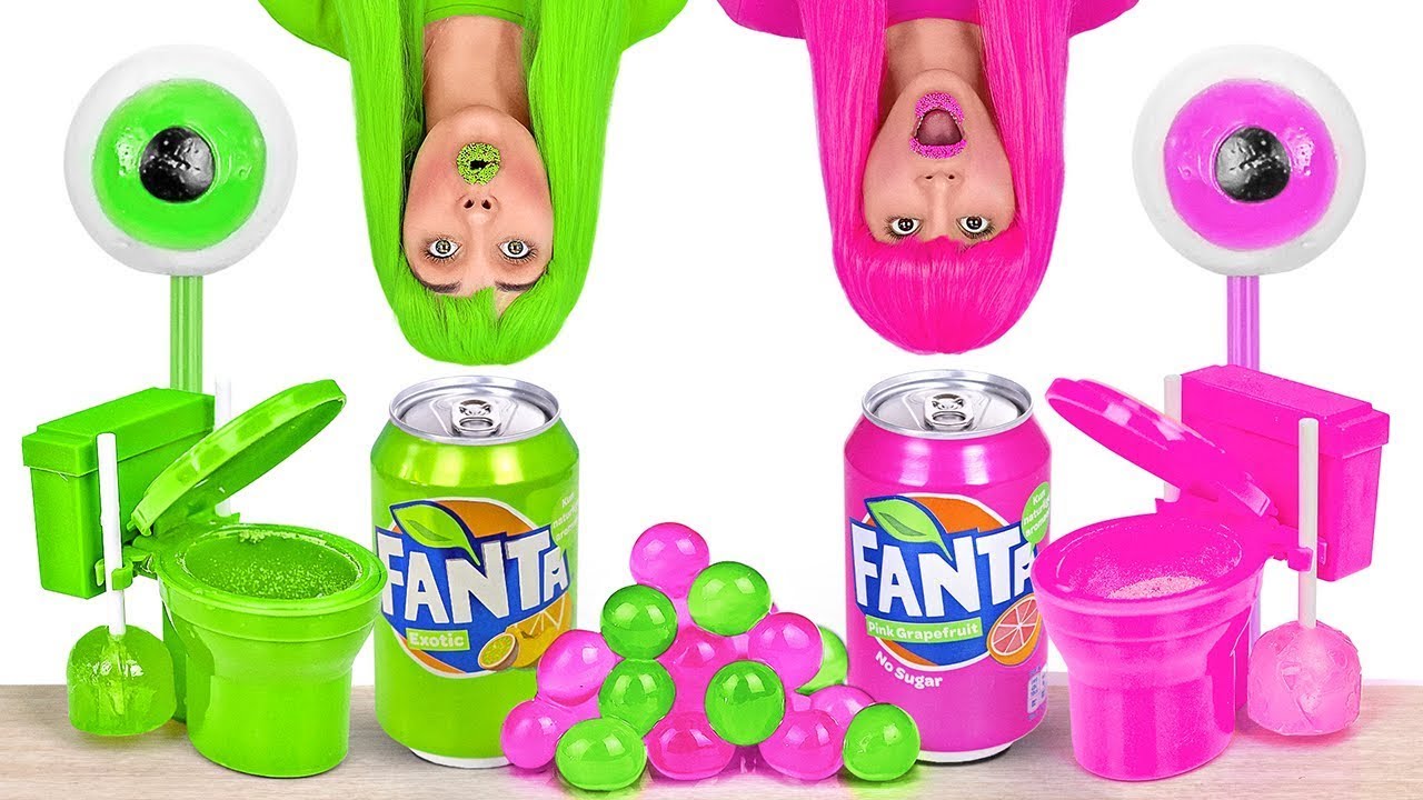 Cuma Makan Satu Warna Sepanjang Hari! Pink vs Hijau 🍽️ - 123 GO! FOOD