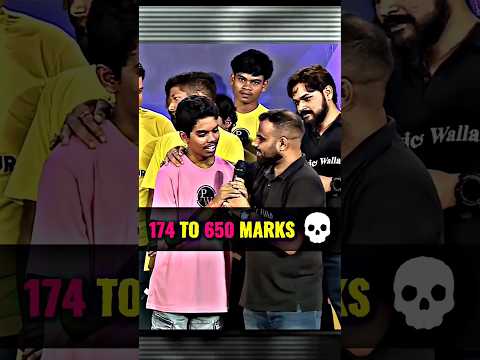 174 TO 650 MARKS IN NEET 💀🗿 Hard Work 😡#new#trending#physicswallah#ashortaday