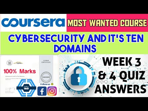 Cybersecurity And It's Ten Domains - Coursera | Week 3 & Week 4 Quiz Answers Solved |