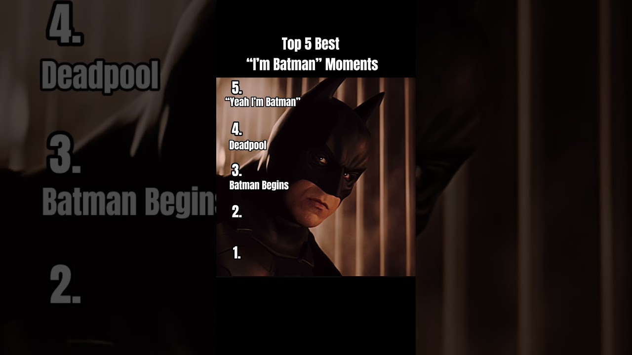 Top 5 Iconic “I'm Batman” Moments 🦇