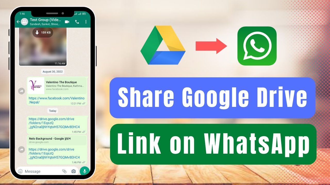How to Share Google Drive Link on Whatsapp | Share a File