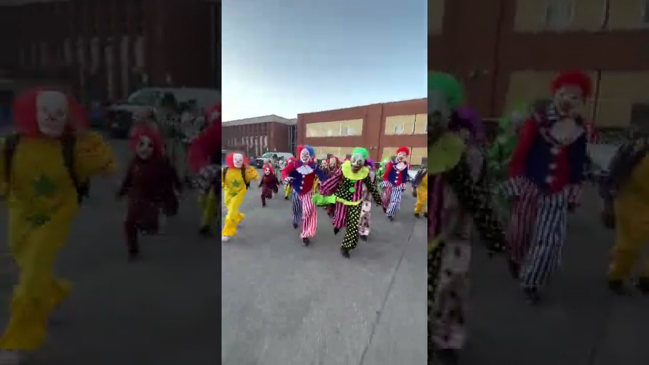100 Chased by 100 Clowns! 🤡 (Clown School Highlights)