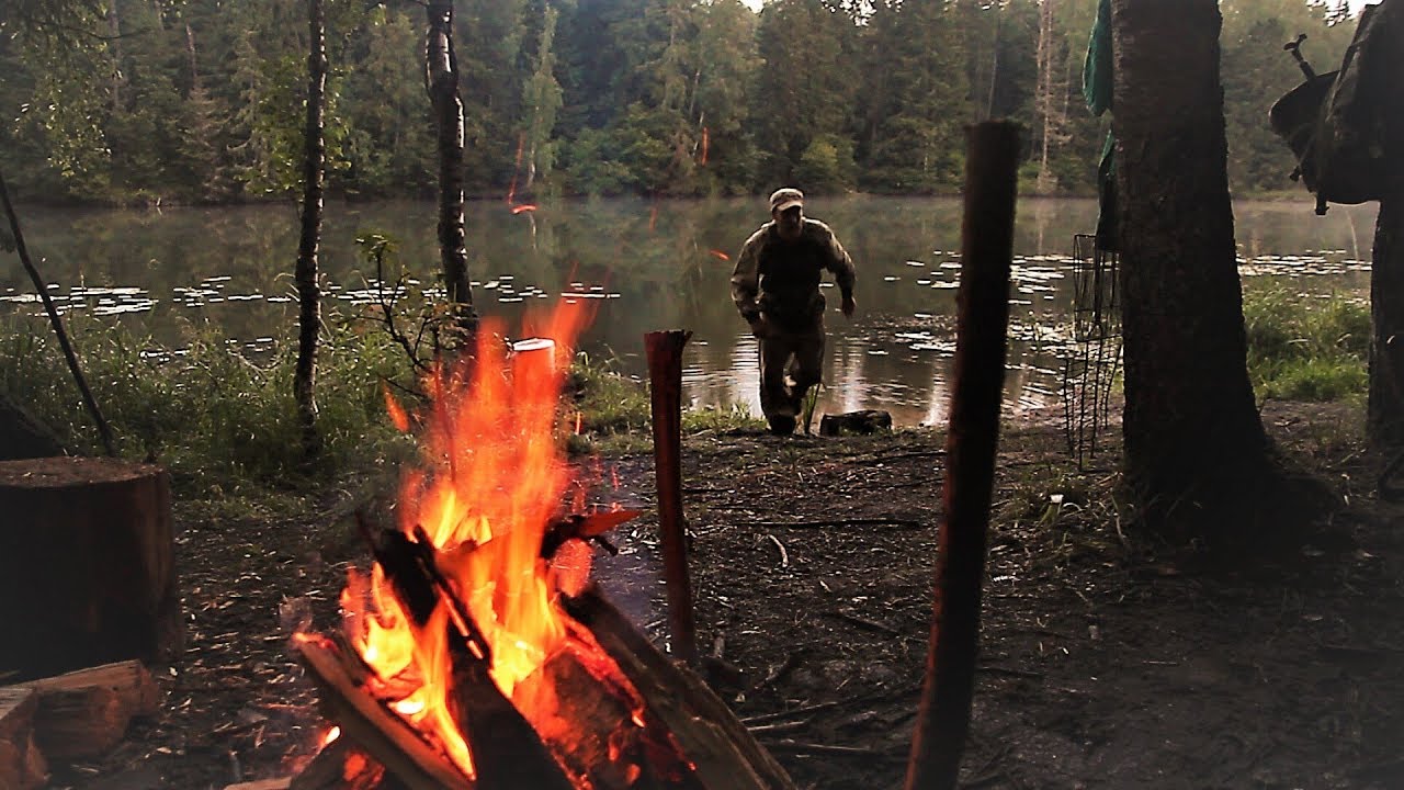 Ночная рыбалка и кемпинг в тайге 🎣