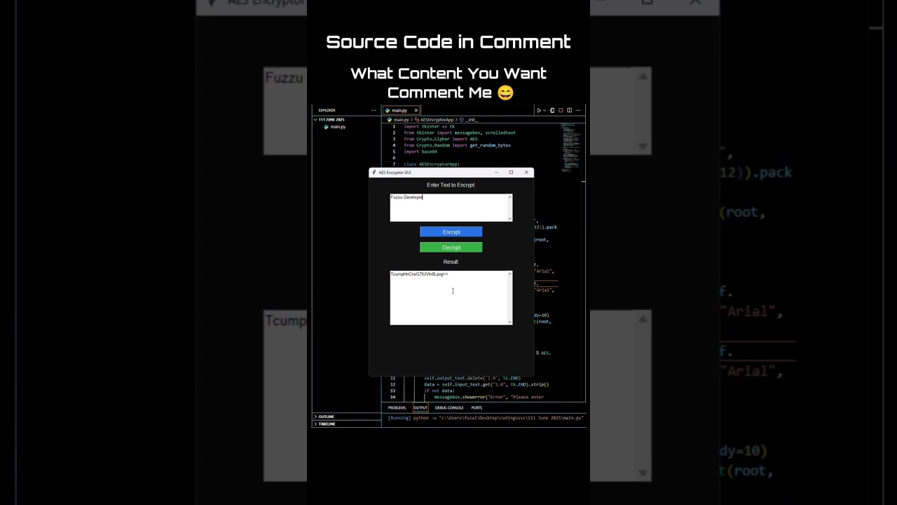 Secure Your Secrets with One-Click AES Encryption in Python 🔐