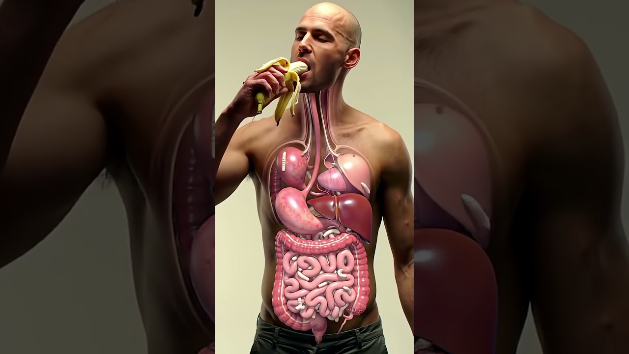 Inside Your Gut: 3D Banana Digestion Animation 🍌