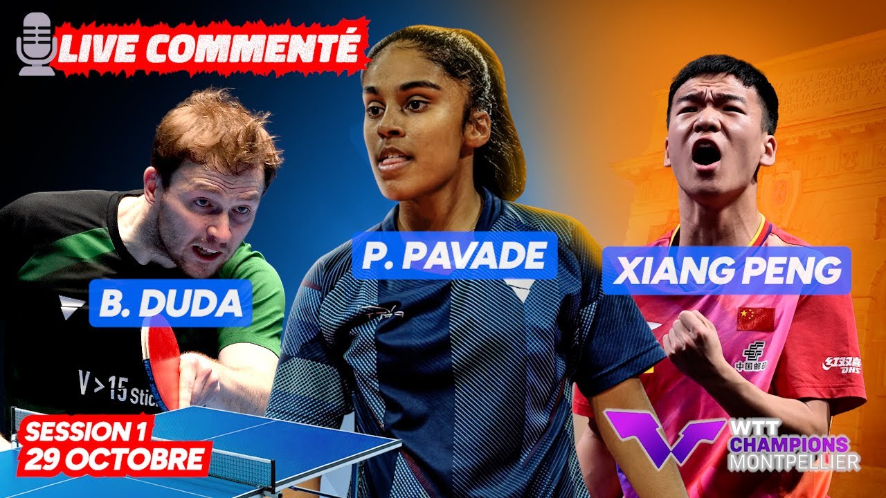 WTT Champions Montpellier : Résultats et Replay en Direct du 29 Octobre 🏓