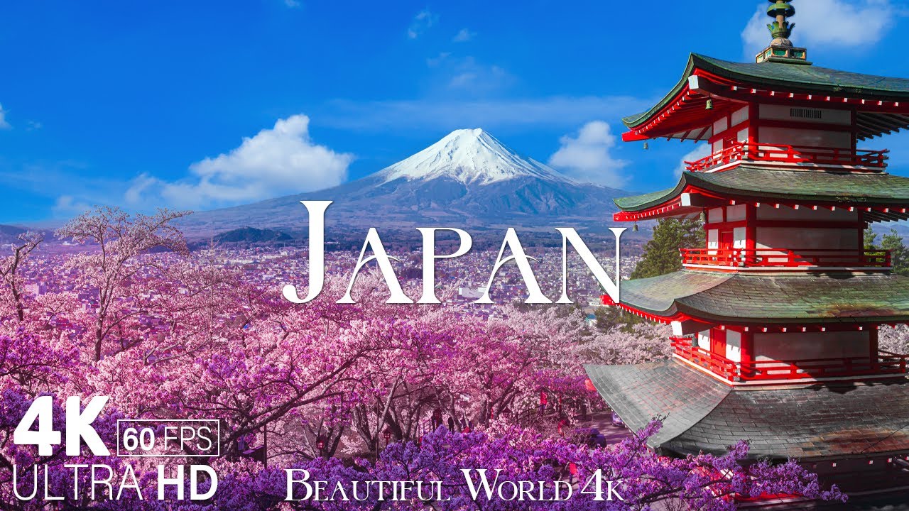 Japan 4K: Cherry Blossoms & More with Calming Music 🌸
