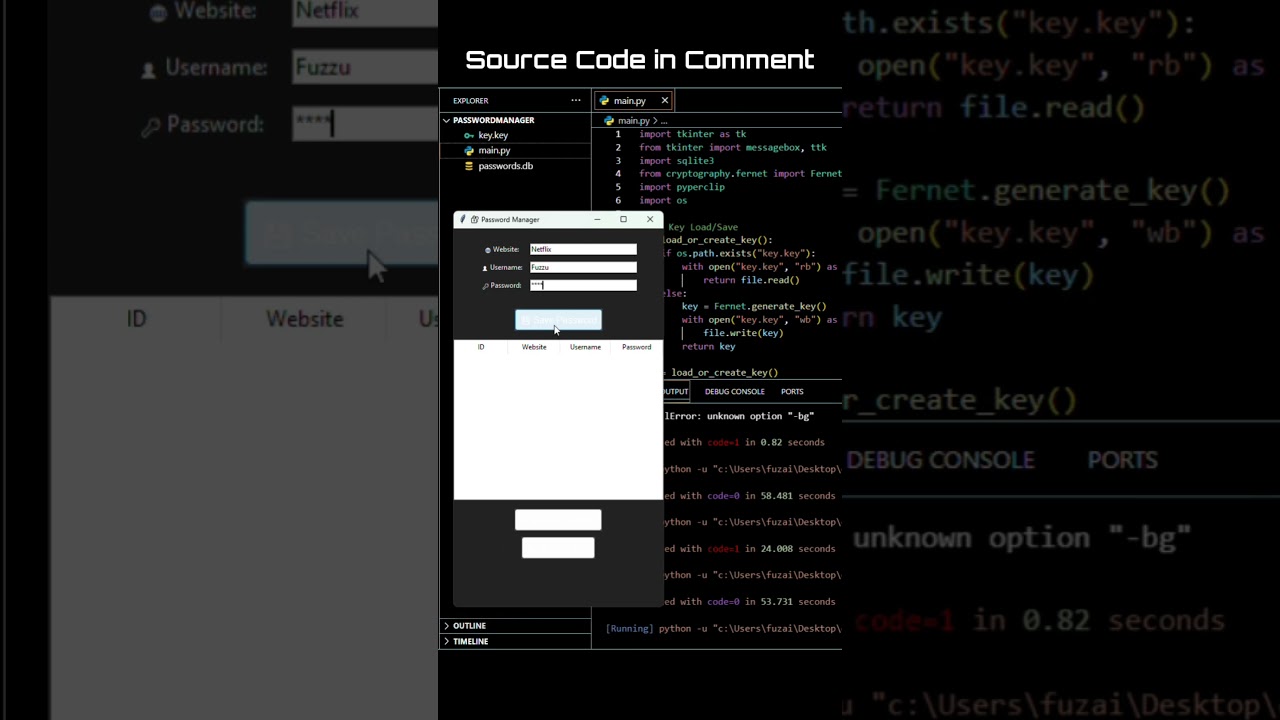 Create a Secure Password Manager in Python Using Tkinter and Encryption