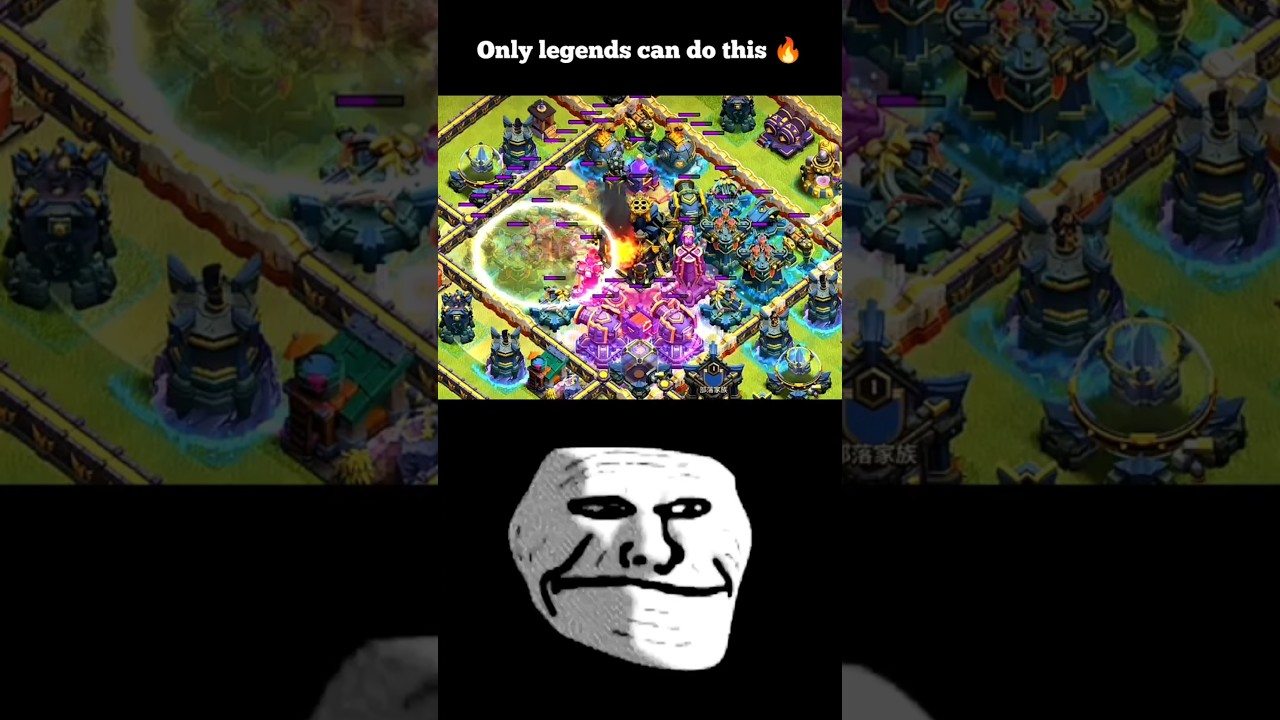 Warden fireball attack  🔥🗿#clashofclans #coc #gaming #shorts #games