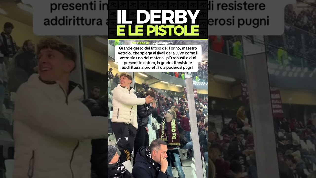 Tifoso del Torino sfida i Juventus: il vetro anti-proiettile li protegge 🔥
