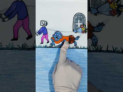 Crawling Zoombie Horror Endsππͺ #shorts #shortsfeed #art #animation