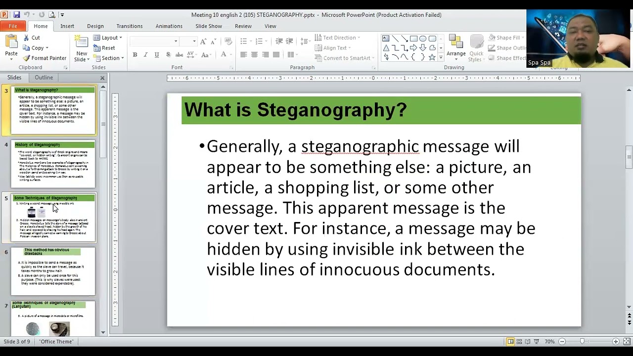 Mastering Steganography: English Lesson 2 [105] – Meeting 10