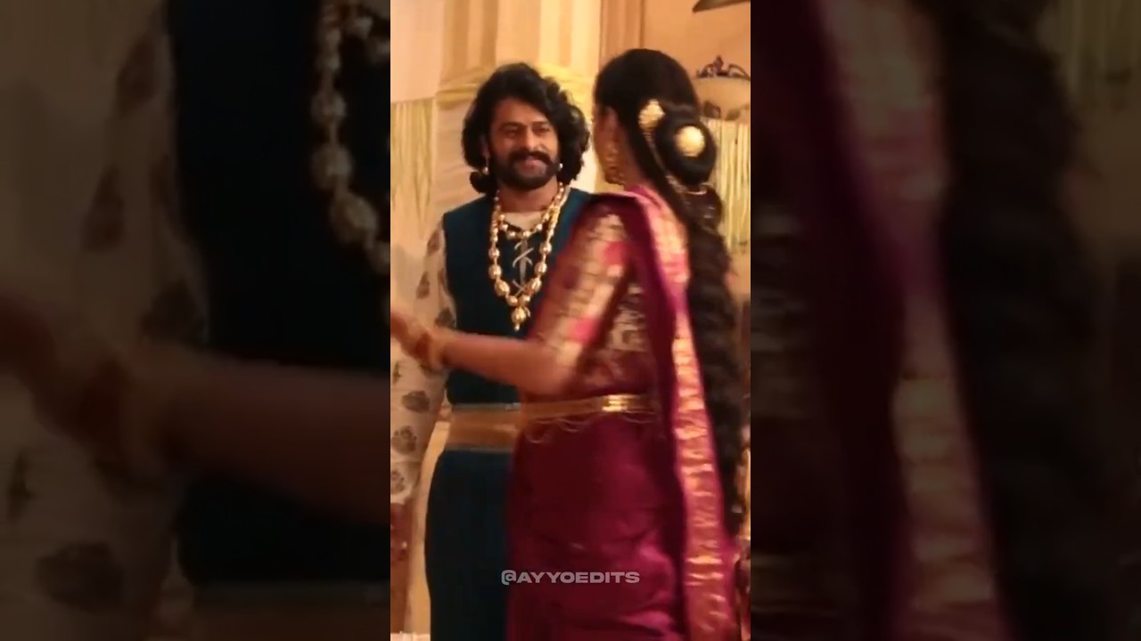 Baahubali BTS 😅❤ #Prabhas #AnushkaShetty