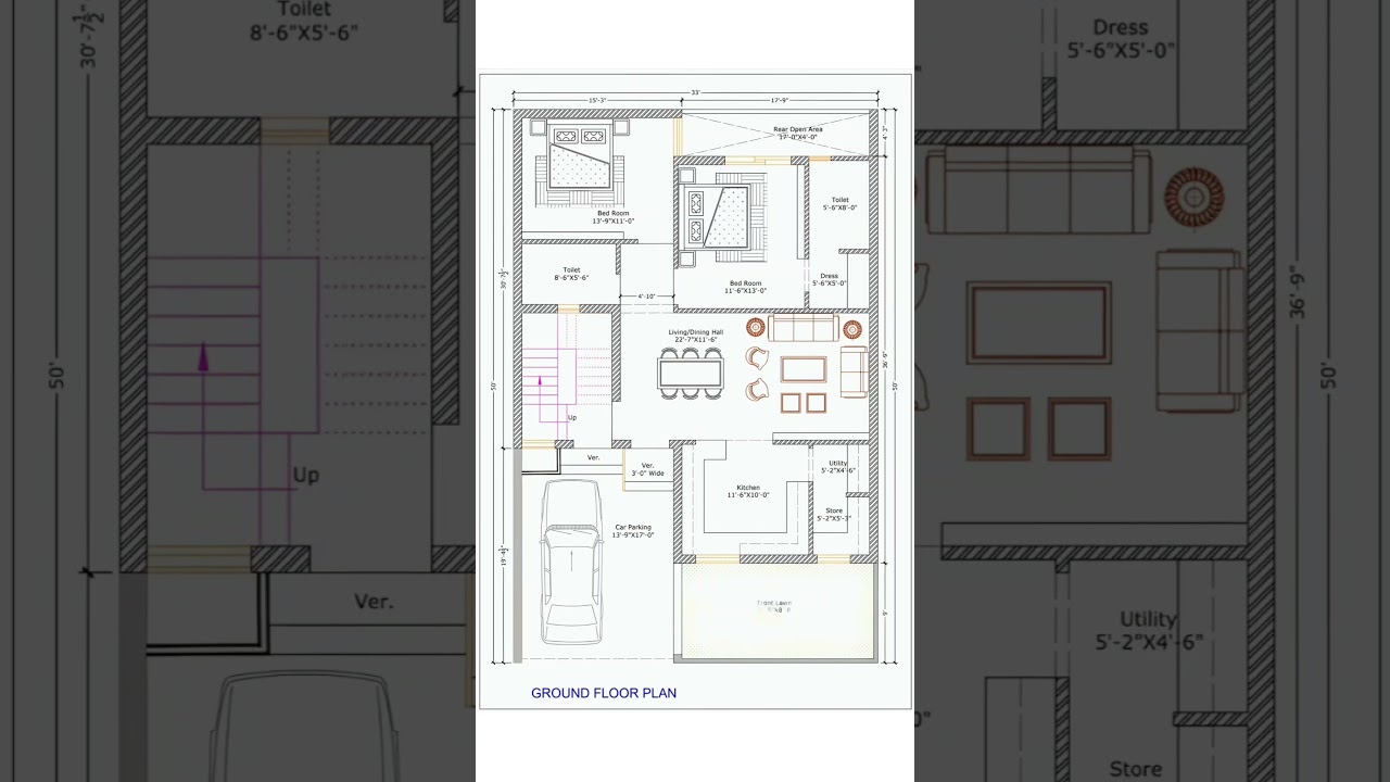 30x50 House Plans & Designs 🏡