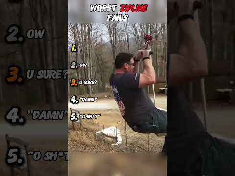 Top 5 Worst Zipline Failsπ± #zipline #fails