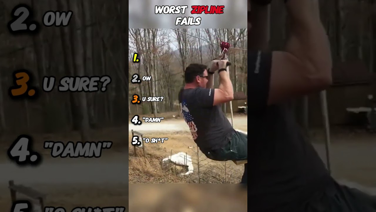 Top 5 Zipline Fails 😱