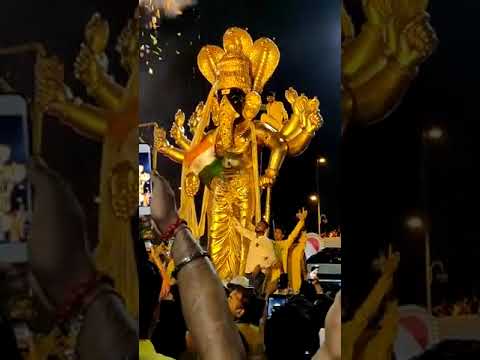 Tallest Gold Ganesh 70 kg gold Ganesh statue in mumbai #biggestganeshidols #lalbaughcharaja #viral