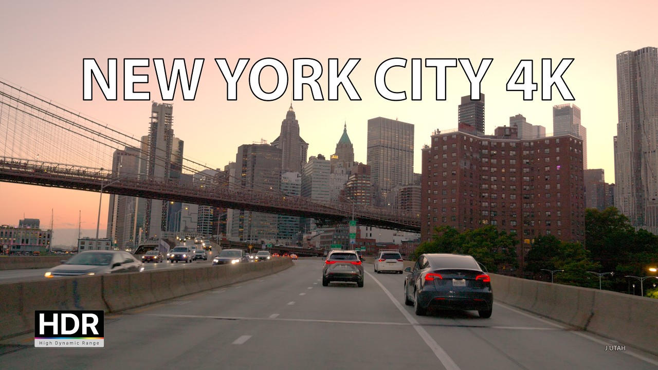 NYC Sunset Drive on FDR | Skyline & Landmarks 🌇