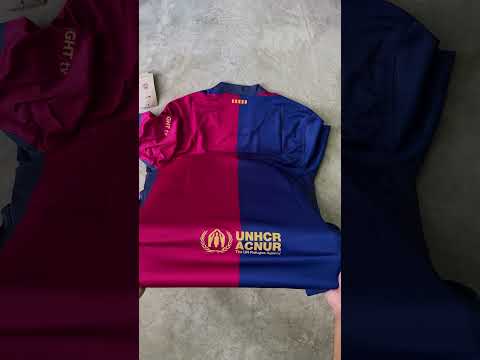 Unboxing: 24/25 Barcelona home jersey #football #soccer