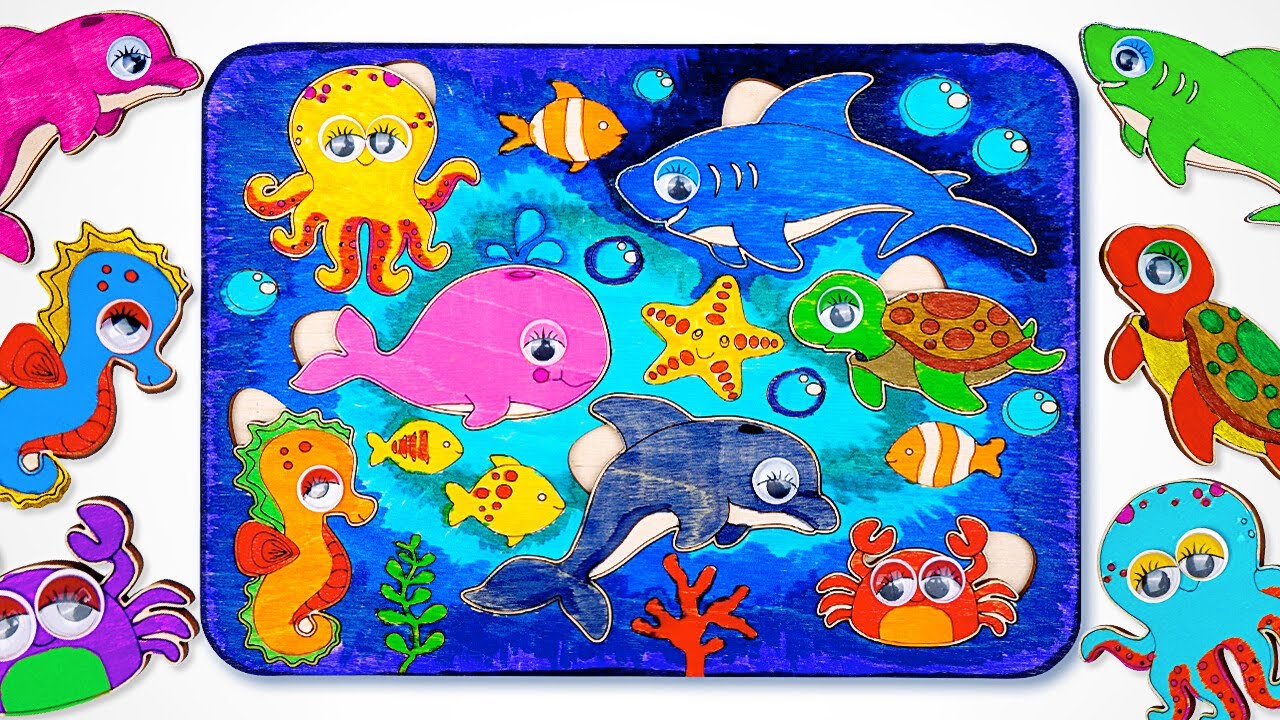 Fun Sea Animal Coloring & Puzzle Activity for Preschool Kids 🐠