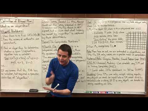 Lecture 14 (Computation Theory) Church-Turing Thesis and the Definition of an Algorithm