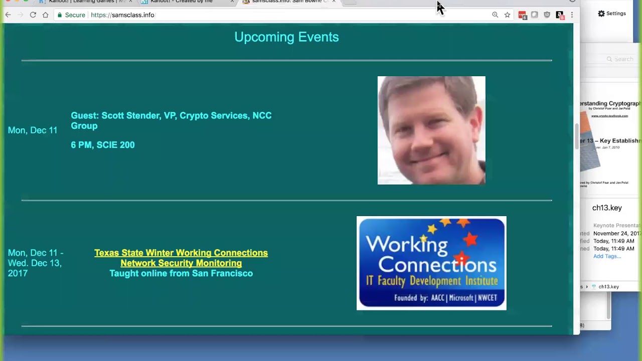CNIT 141: Message Authentication Codes (MACs) and Key Establishment
