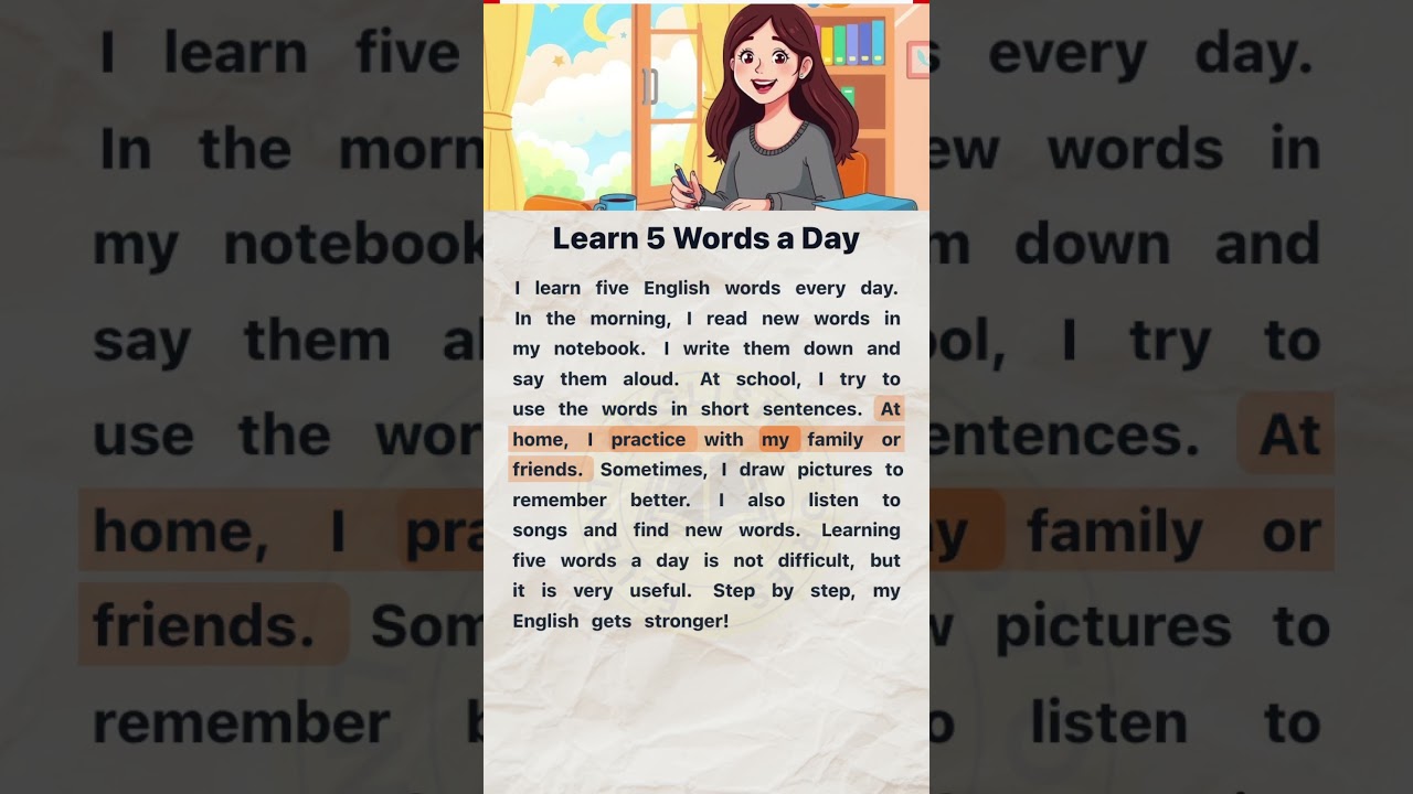 Learn 5 English Words Daily for Better Speaking