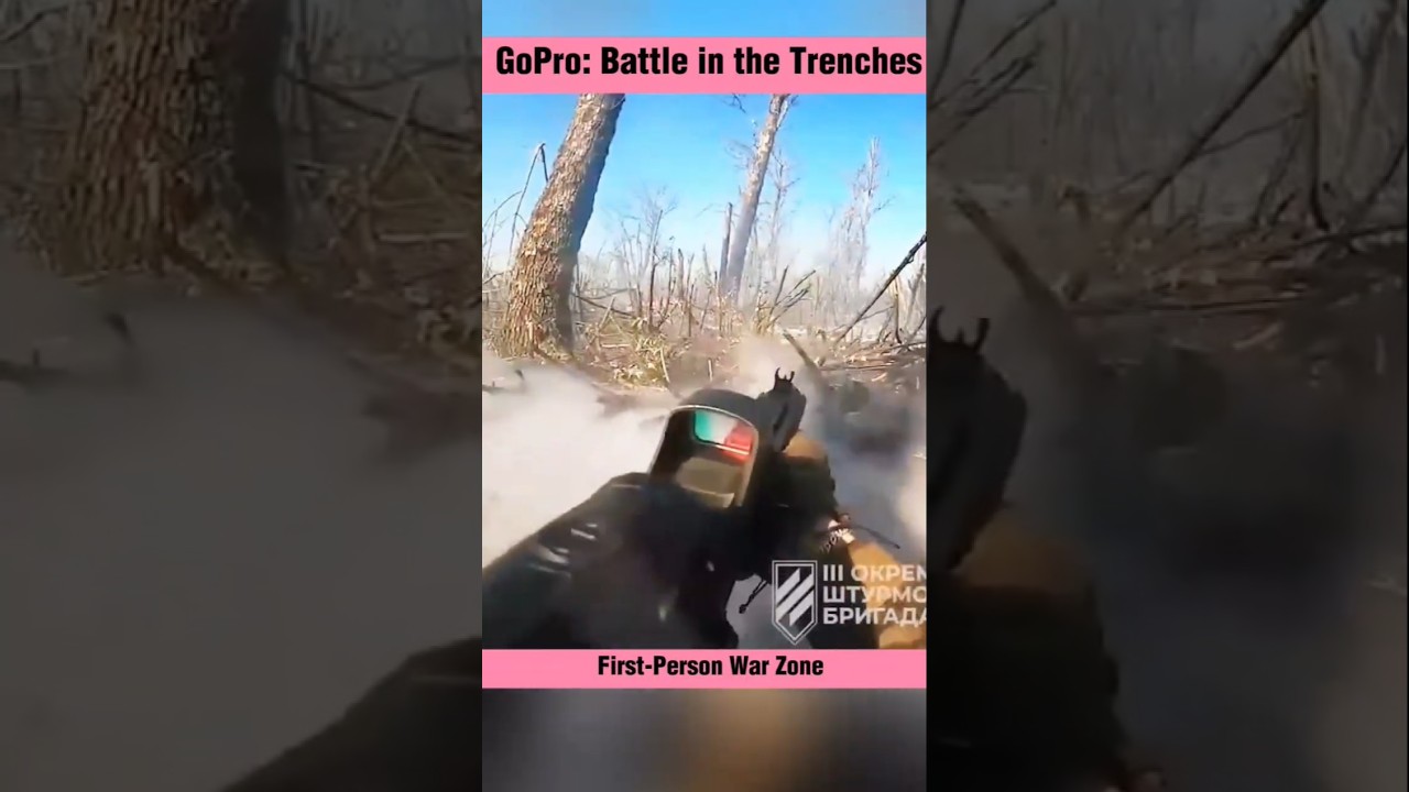 Ukrainian Forces Engage in First-Person Combat: Storming the Trenches