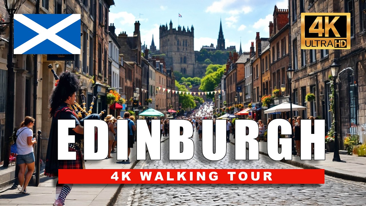 Summer in Edinburgh: Walk Through Scotland’s Historic City | 4K
