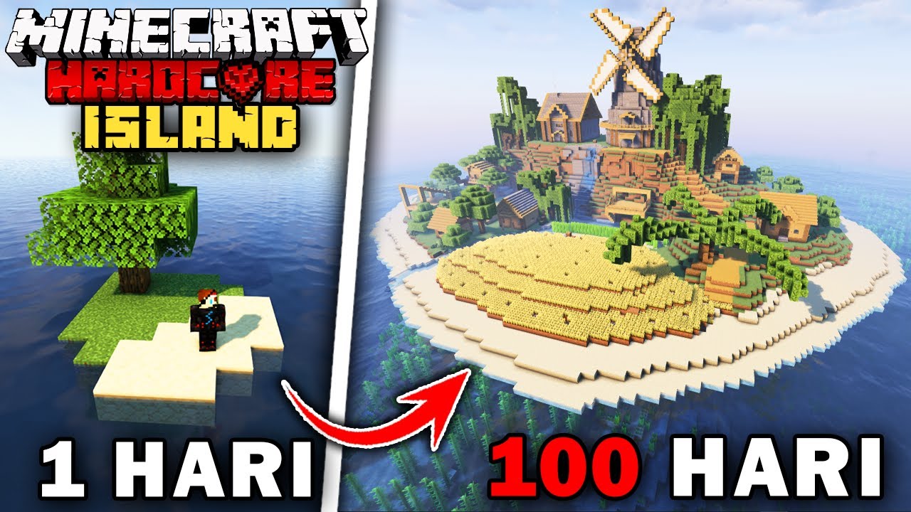 100 Hari Minecraft Pulau Terpencil Hardcore