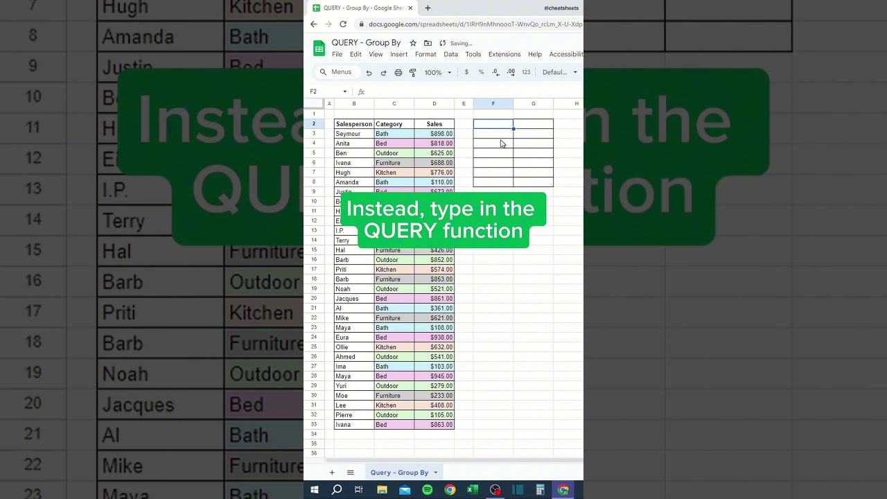 Master Grouping Data with QUERY in Google Sheets π