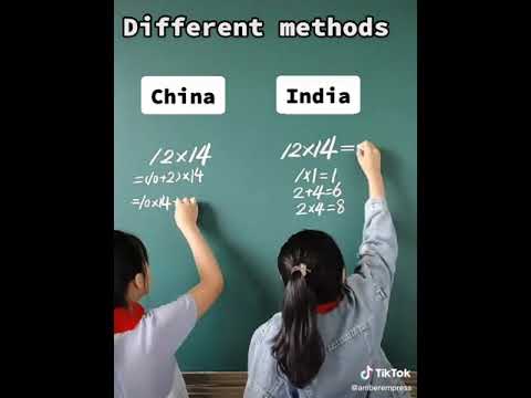 china vs india #matemática #shorts #aritmetica #trucos