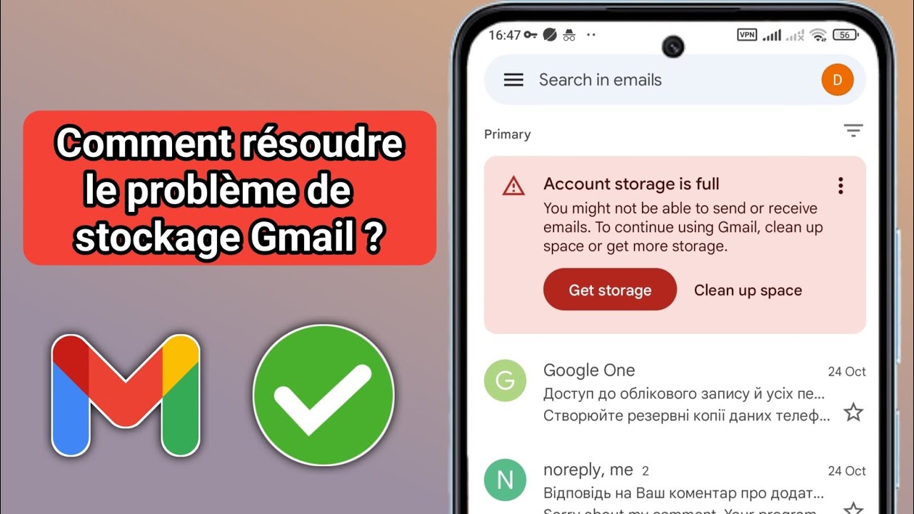 Comment résoudre le problème de stockage saturé du compte Gmail |