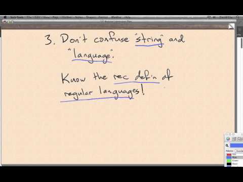 Regular Language Tips