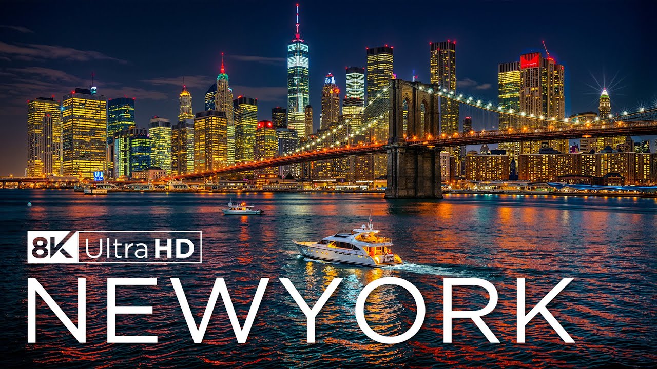 Explore New York 8K - The City That Never Sleeps with Iconic Skylines & Vibrant Streets