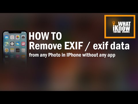 How to remove or delete exif data metadata from any image on iPhone without any app Metadata | info
