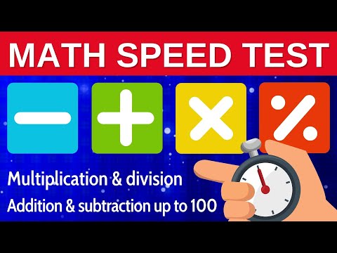 Math Speed Test - Addition, Subtraction, Multiplication and Division, Math Speed Quiz, Mathematic