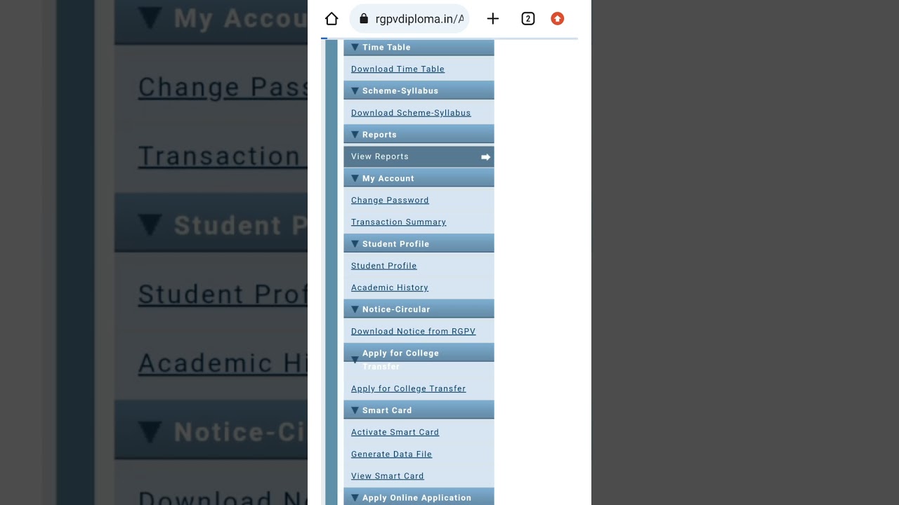 RGPV Admit Card Download Process 2023