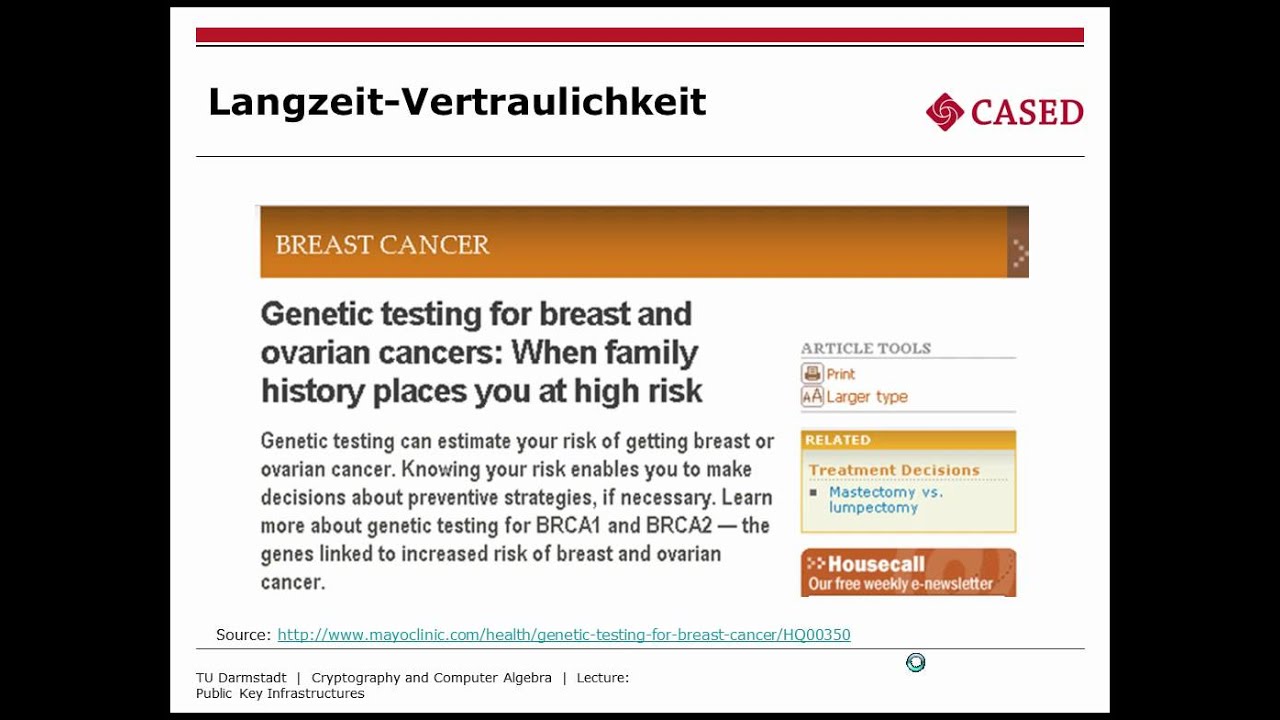 Kryptographie für emergente Software - Vortrag von Prof. J. Buchmann
