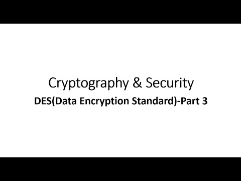 Cryptography & Security - DES Algorithm - Part 3 (DES Analysis & Multiple DES)