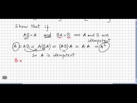 Linear Algebra 78, Idempotent Matrix